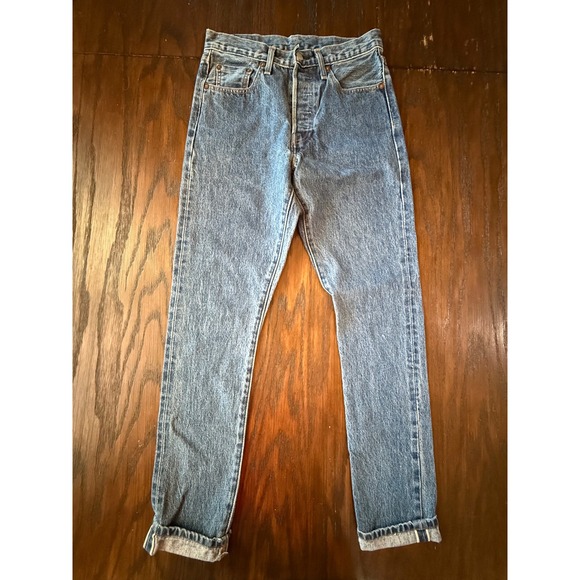 Levi's Denim - Levi's 501 Skinny Jeans Womens 25x30 Blue Excellent Selvedge Detail Button Fly